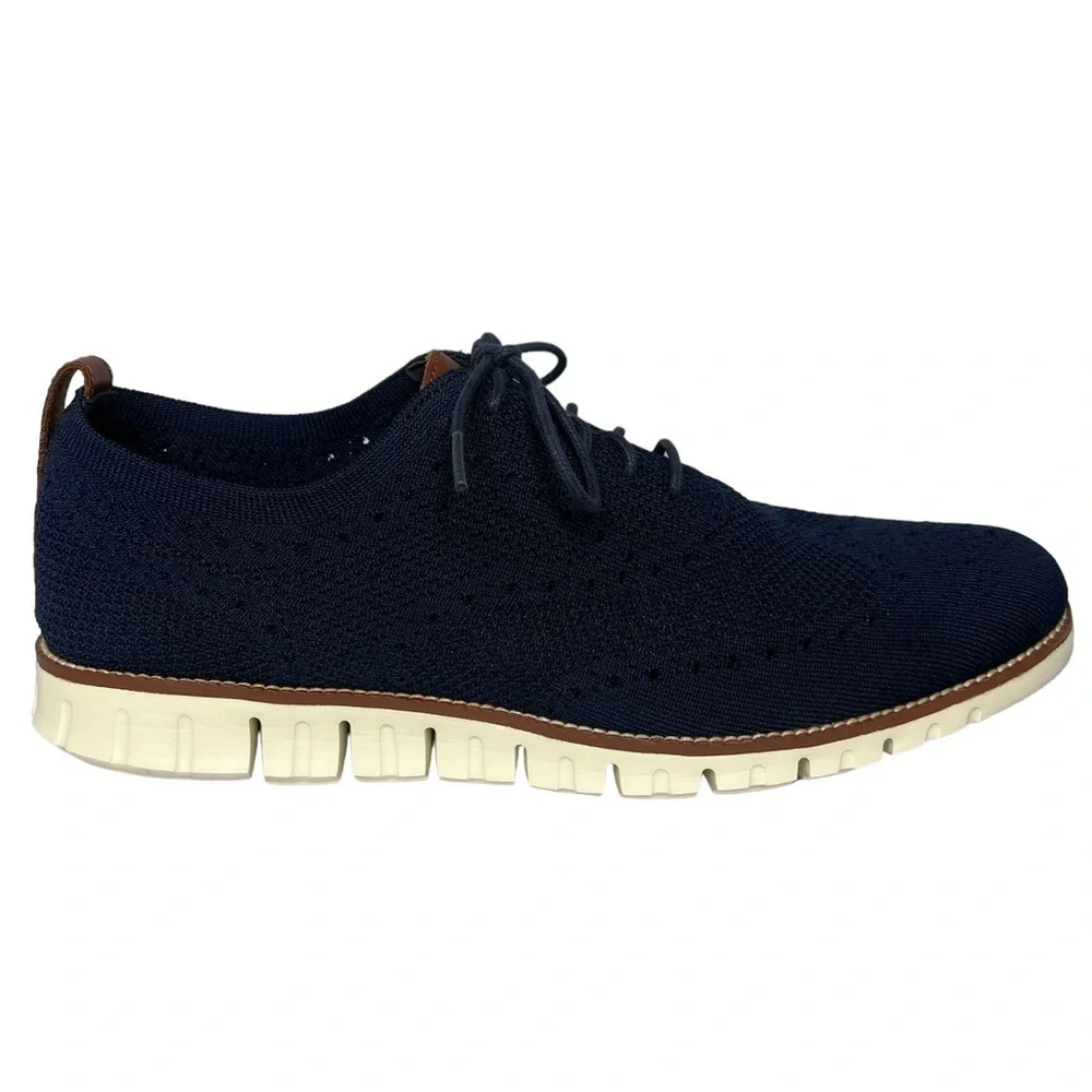 COLE HAAN ZEROGRAND Stitchlite Blue Oxford Wingtip Sneakers Shoes Men's Size 13